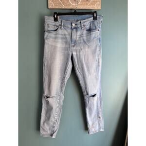 Polo Ralph Lauren Tompkins Skinny Crop Denim Ripped Jeans